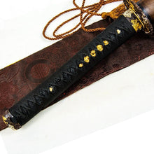 Load image into Gallery viewer, Folding Steel Hazuya Polish Blade Katana Copper Auspicious Dragon Tsuba Rosewood OX-horn Saya Katana