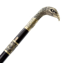 Load image into Gallery viewer, Cane Sword Retro Bronze Eagle Head Folding Steel Rbony Cane with Sword