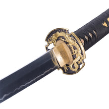 Load image into Gallery viewer, T10 Clay tempered Golden Dragon theme katana Real Yokote