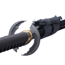 Load image into Gallery viewer, Black Ninja Katana Carved Saya 9260 Steel Oil Quenched Japanese Sword