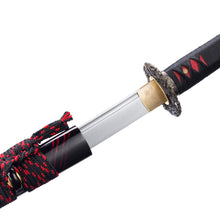 Load image into Gallery viewer, Chinese Dragon Katana Red and Black Color Theme Japanese Sword Real Sword
