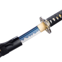 Load image into Gallery viewer, Dragon Theme Katana 9260 Spring Steel Blue Blade White Hamon Samurai Sword