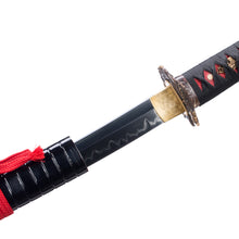 Load image into Gallery viewer, T10 Steel Clay Tempered Copper Phoenix Tsuba Hand Carved Saya Japanese Samurai Sword