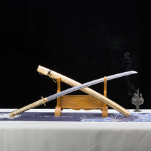 Load image into Gallery viewer, Golden Katana 9260 Steel Golden Leather Japanese Samurai Sword