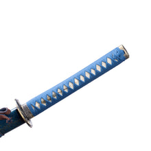 Load image into Gallery viewer, Blue Theme Japanese Sword 9260 Spring Steel Blue Blade White Hamon Samurai Sword