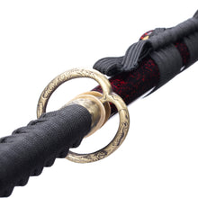 Load image into Gallery viewer, Red Black Saya Alloy Dragon Japanese Samurai Sword