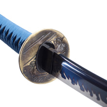 Load image into Gallery viewer, Blue Theme Japanese Sword 9260 Spring Steel Blue Blade White Hamon Samurai Sword