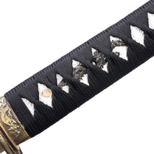 Load image into Gallery viewer, Red Black Saya Alloy Dragon Japanese Samurai Sword