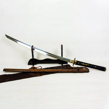 Load image into Gallery viewer, Folding Steel Hazuya Polish Blade Katana Copper Auspicious Dragon Tsuba Rosewood OX-horn Saya Katana

