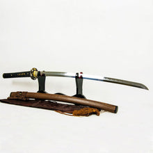 Load image into Gallery viewer, Folding Steel Hazuya Polish Blade Katana Copper Auspicious Dragon Tsuba Rosewood OX-horn Saya Katana
