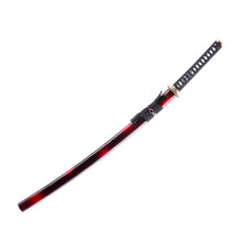 Load image into Gallery viewer, Red Black Saya Alloy Dragon Japanese Samurai Sword
