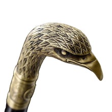 Load image into Gallery viewer, Cane Sword Retro Bronze Eagle Head Folding Steel Rbony Cane with Sword
