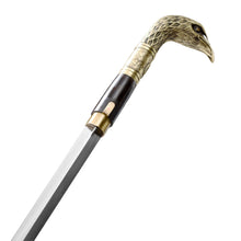 Load image into Gallery viewer, Cane Sword Retro Bronze Eagle Head Folding Steel Rbony Cane with Sword
