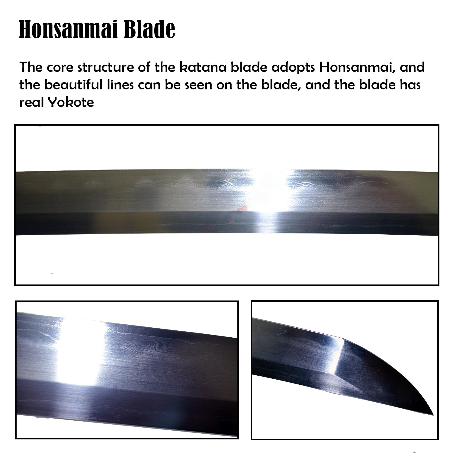 Honsanmai Blade Katana Dragonfly Tsuba Japanese Sword Sharpened Real Yokote
