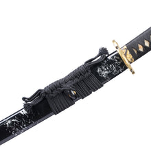 Load image into Gallery viewer, T10 Clay tempered Golden Dragon theme katana Real Yokote
