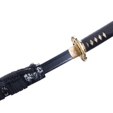 Load image into Gallery viewer, T10 Clay tempered Golden Dragon theme katana Real Yokote
