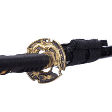 Load image into Gallery viewer, T10 Clay tempered Golden Dragon theme katana Real Yokote
