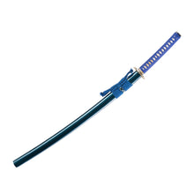 Load image into Gallery viewer, Kogarasu Maru T10 Clay Tempering Golden Dragon Blue Theme Japanese Samurai Sword
