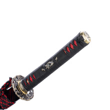 Load image into Gallery viewer, Chinese Dragon Katana Red and Black Color Theme Japanese Sword Real Sword
