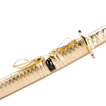 Load image into Gallery viewer, Golden Katana 9260 Steel Golden Leather Japanese Samurai Sword
