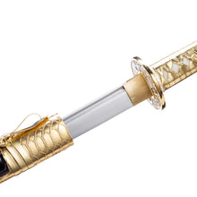 Load image into Gallery viewer, Golden Katana 9260 Steel Golden Leather Japanese Samurai Sword
