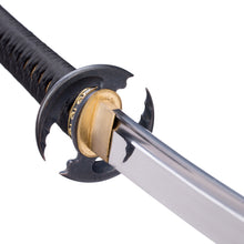 Load image into Gallery viewer, Black Ninja Katana Carved Saya 9260 Steel Oil Quenched Japanese Sword
