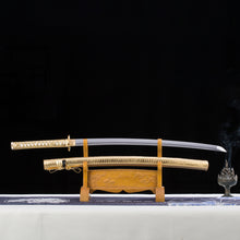 Load image into Gallery viewer, Golden Katana 9260 Steel Golden Leather Japanese Samurai Sword
