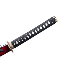 Load image into Gallery viewer, Red Black Saya Alloy Dragon Japanese Samurai Sword

