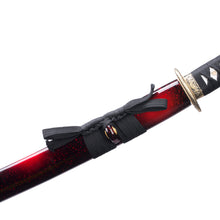 Load image into Gallery viewer, Red Black Saya Alloy Dragon Japanese Samurai Sword
