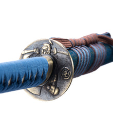 Load image into Gallery viewer, Blue Theme Japanese Sword 9260 Spring  Steel Blue Blade White Hamon Samurai Sword
