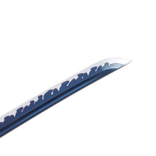 Load image into Gallery viewer, Blue Theme Japanese Sword 9260 Spring  Steel Blue Blade White Hamon Samurai Sword
