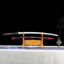 Load image into Gallery viewer, Red Black Saya Alloy Dragon Japanese Samurai Sword
